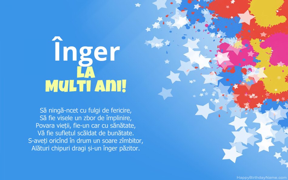 Felicitări pentru ziua de naștere a Înger Felicitări pentru ziua de naștere a Înger