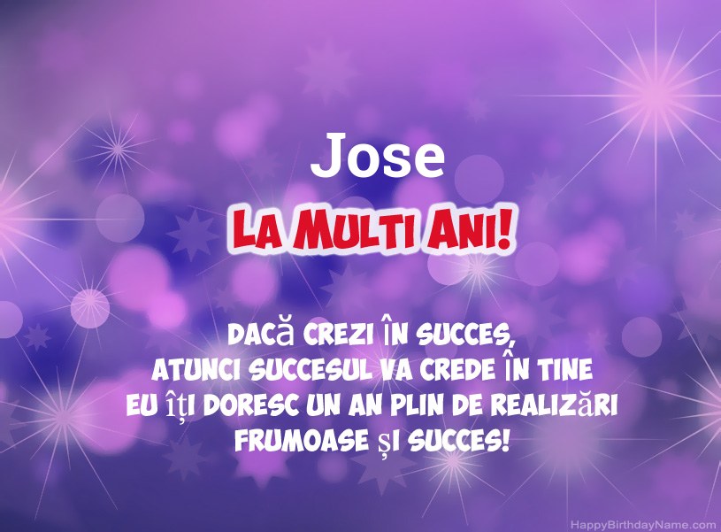 Imagini frumoase pentru mulți ani la Jose