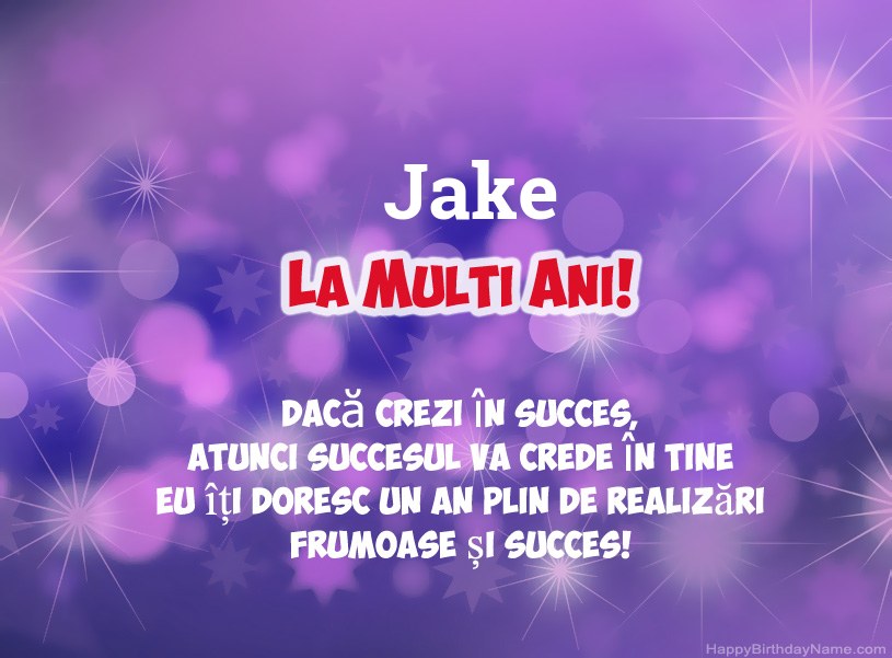 Imagini frumoase pentru mulți ani la Jake