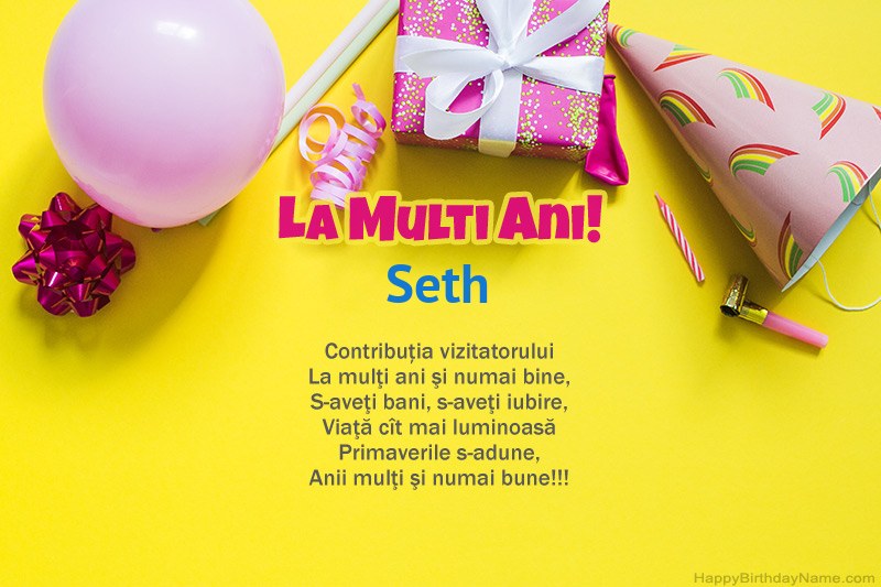 La mulți ani Seth în proză La mulți ani Seth în proză