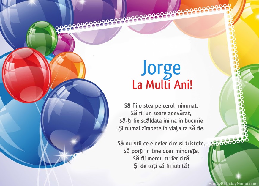La Multi ani Jorge!