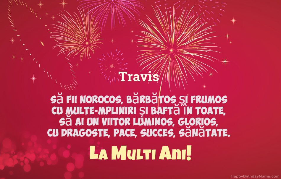 La mulți ani Travis, poezii frumoase La mulți ani Travis, poezii frumoase