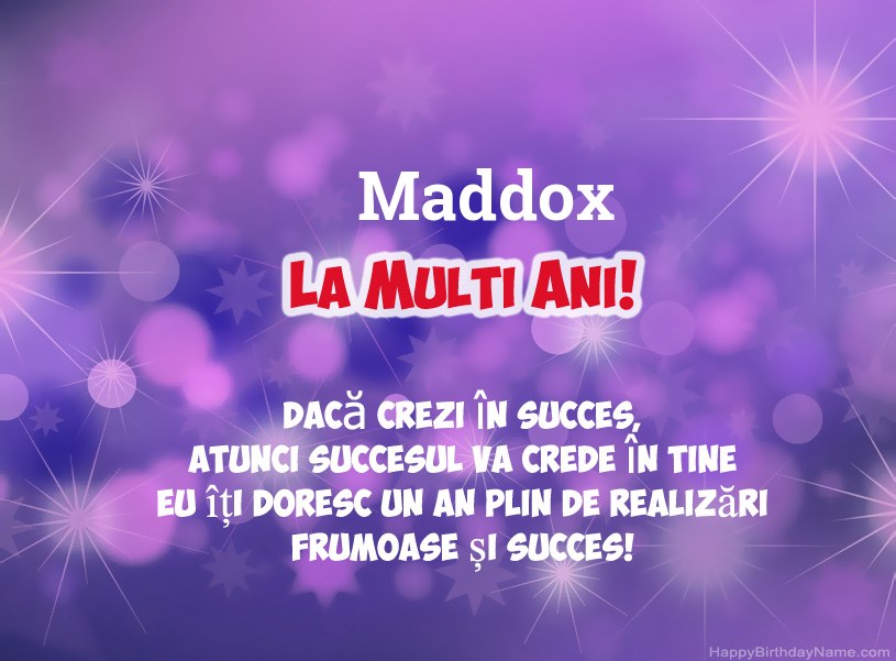 Imagini frumoase pentru mulți ani la Maddox Imagini frumoase pentru mulți ani la Maddox