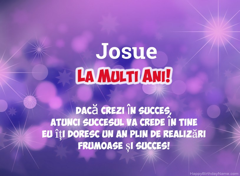 Imagini frumoase pentru mulți ani la Josue Imagini frumoase pentru mulți ani la Josue