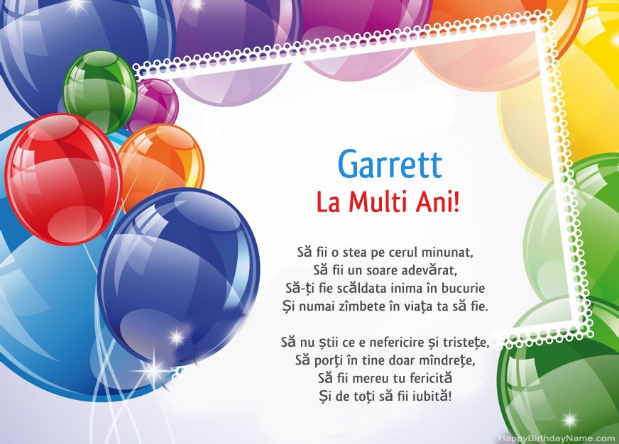 La Multi ani Garrett! La Multi ani Garrett!