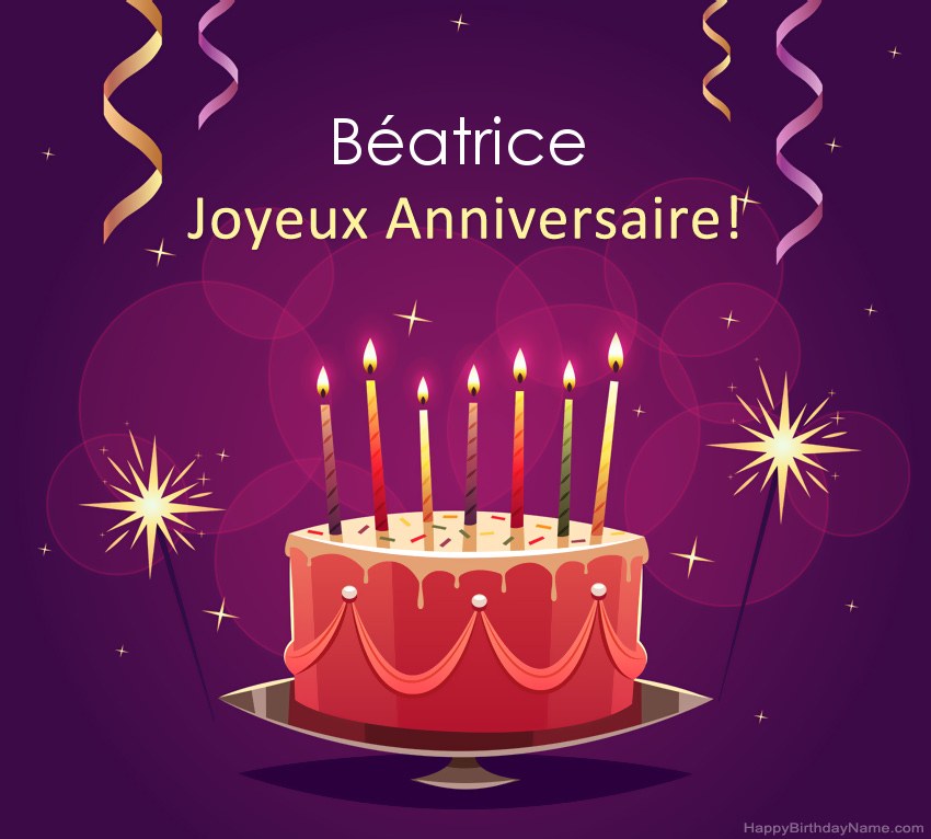 Salutations drôles pour les photos de joyeux anniversaire Béatrice