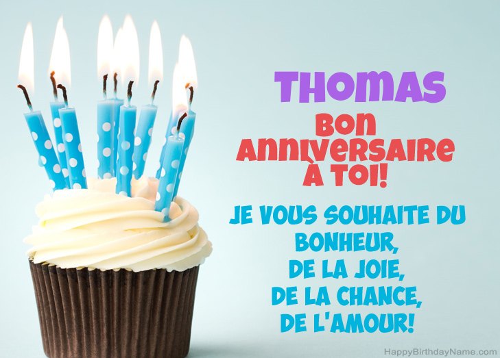 Félicitations pour le joyeux anniversaire de Thomas