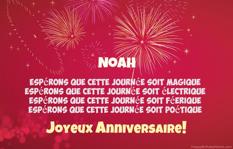 Joyeux anniversaire Noah, beaux poèmes