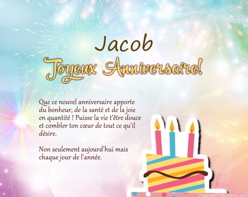 Joyeux anniversaire Jacob en vers