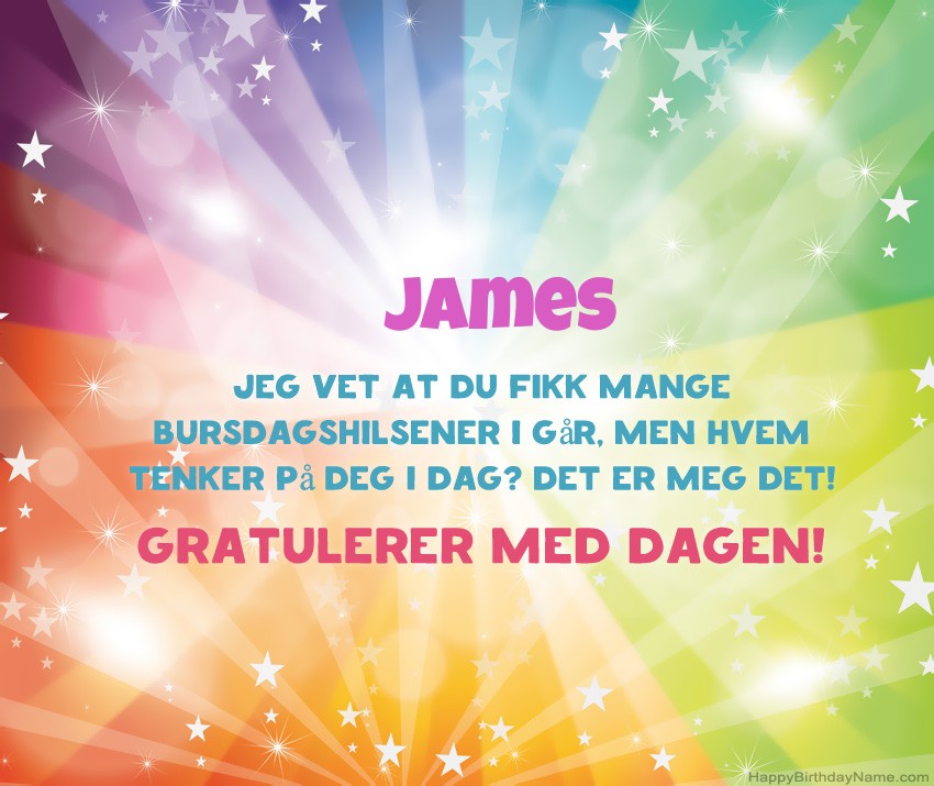 Last ned bilde for Gratulerer med fødselsdagen James
