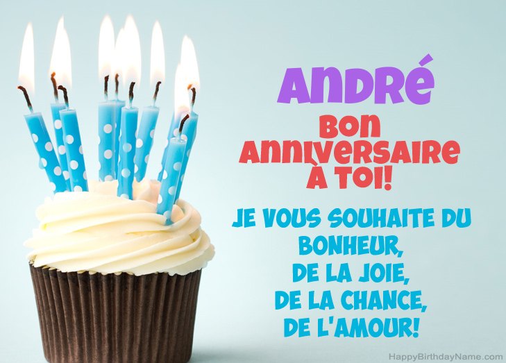 Félicitations pour le joyeux anniversaire de André
