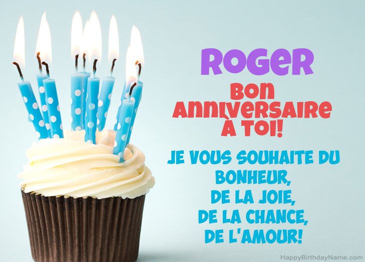 Félicitations pour le joyeux anniversaire de Roger
