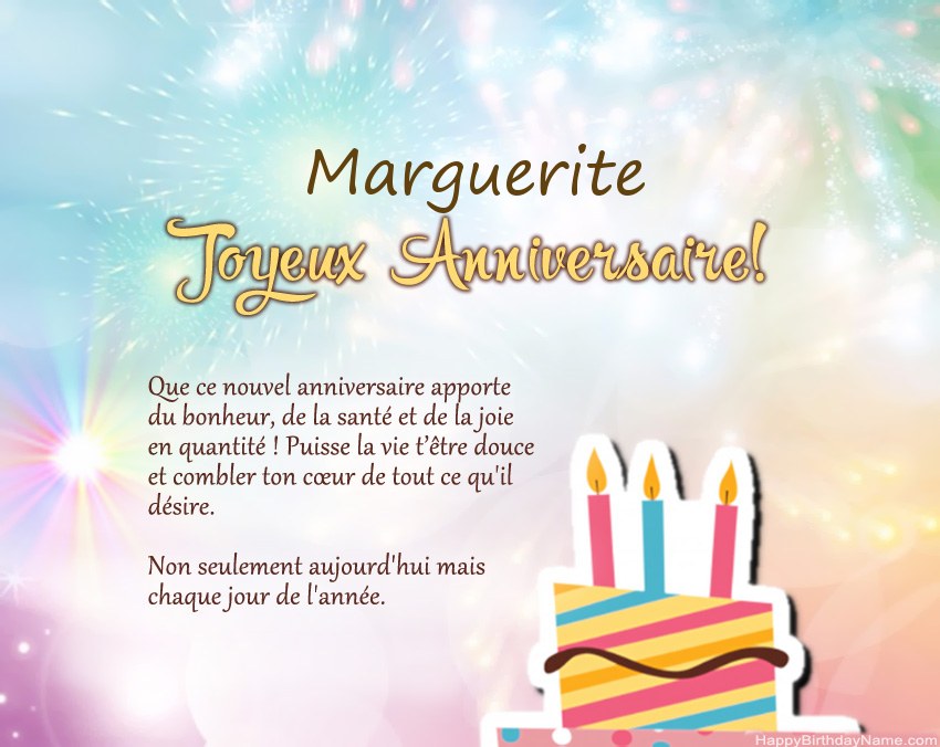 Joyeux anniversaire Marguerite en vers