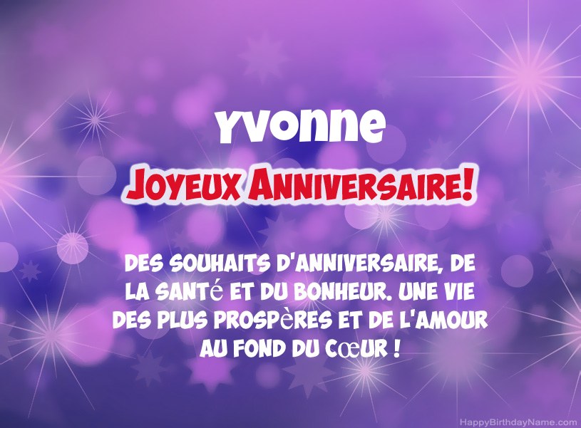 Belles images pour joyeux anniversaire de Yvonne