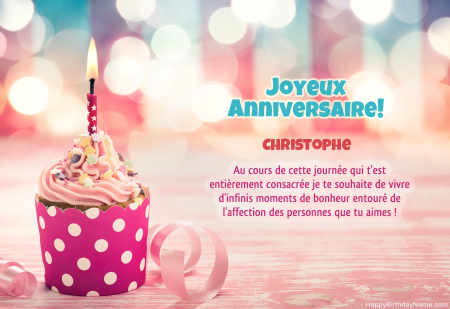 Télécharger Happy Birthday card Christophe gratuitement