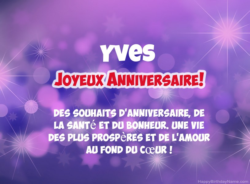 Belles images pour joyeux anniversaire de Yves