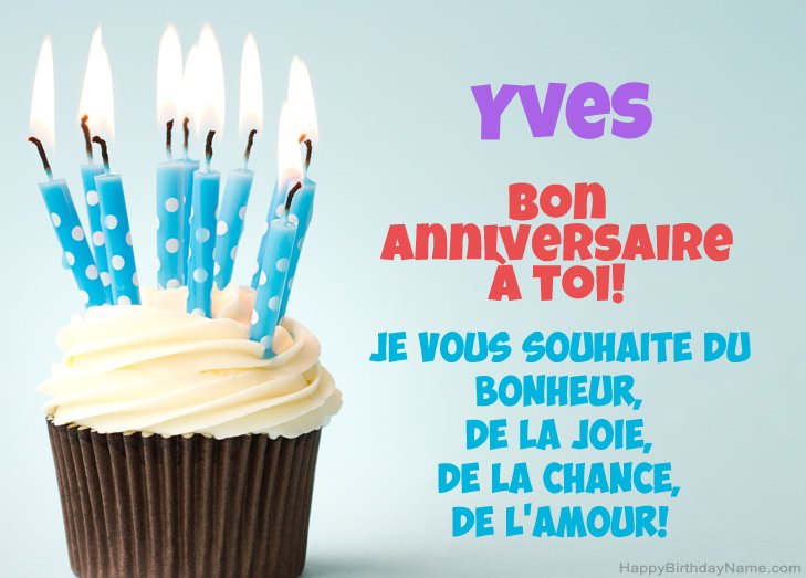 Félicitations pour le joyeux anniversaire de Yves