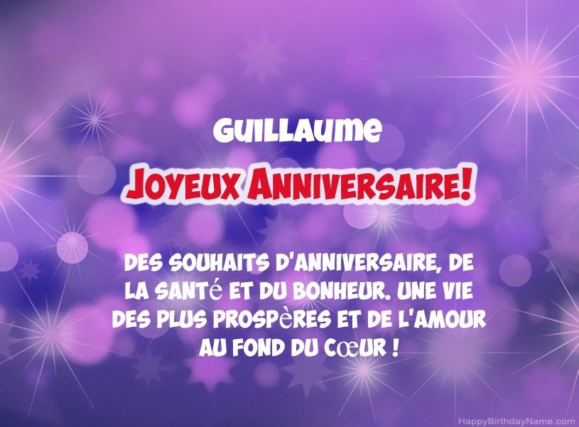 Belles images pour joyeux anniversaire de Guillaume