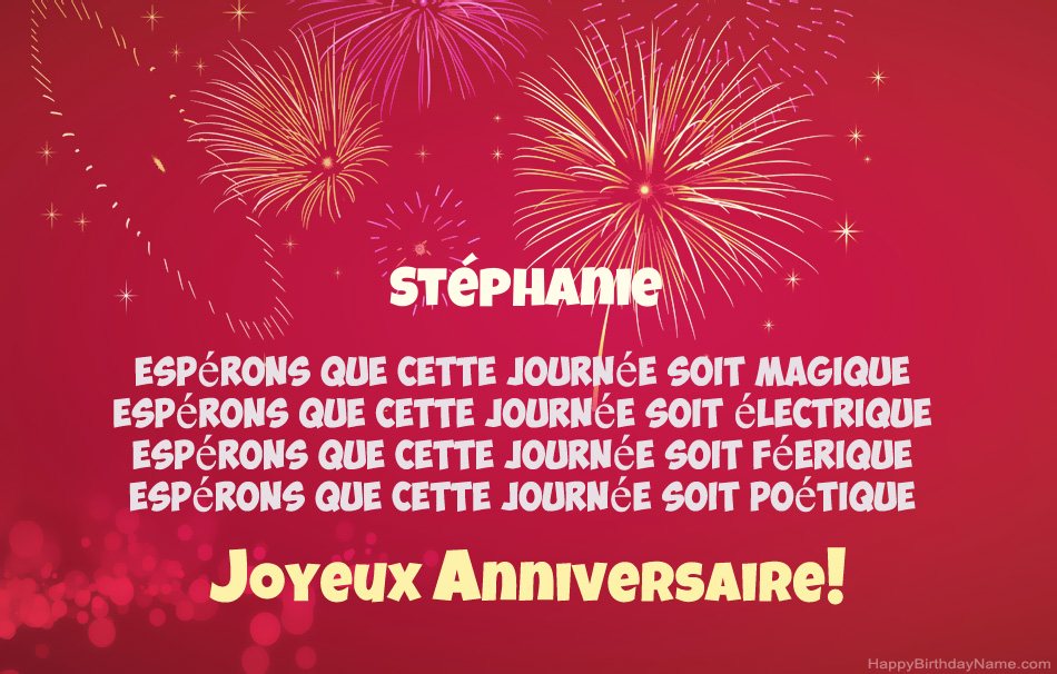 Joyeux anniversaire Stéphanie, beaux poèmes