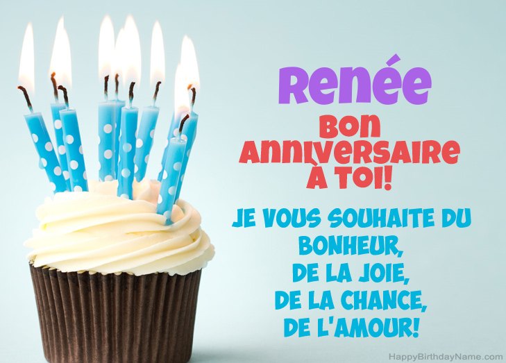 Félicitations pour le joyeux anniversaire de Renée