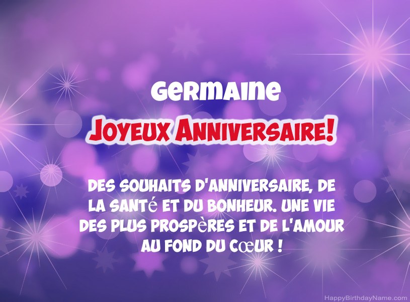 Belles images pour joyeux anniversaire de Germaine