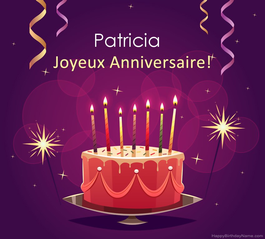 Salutations drôles pour les photos de joyeux anniversaire Patricia