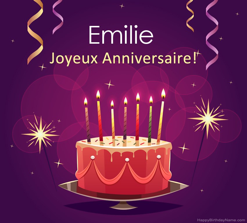 Salutations drôles pour les photos de joyeux anniversaire Emilie