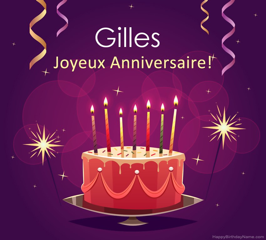Salutations drôles pour les photos de joyeux anniversaire Gilles