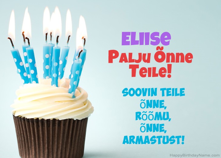 Palju õnne Eliise Palju õnne Eliise