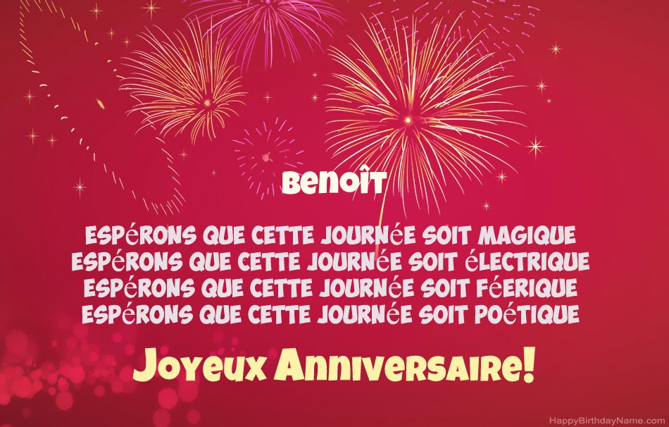 Joyeux anniversaire Benoît, beaux poèmes