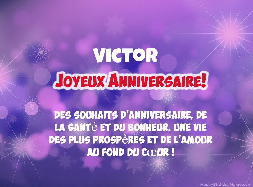 Belles images pour joyeux anniversaire de Victor