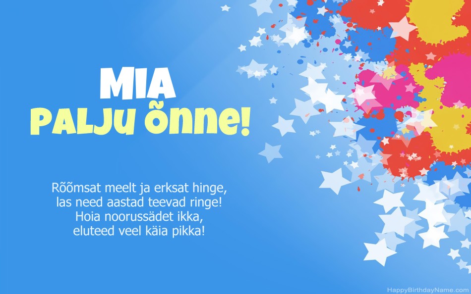 Õnnitleme Mia Õnnitleme Mia