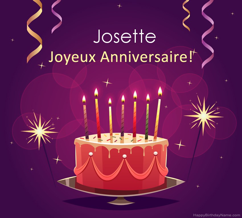 Salutations drôles pour les photos de joyeux anniversaire Josette