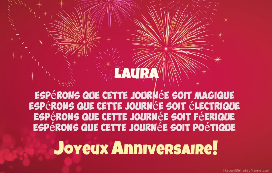 Joyeux anniversaire Laura, beaux poèmes