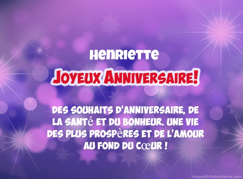 Belles images pour joyeux anniversaire de Henriette
