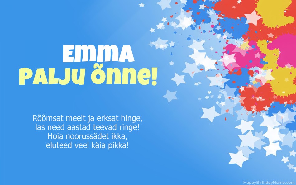 Õnnitleme Emma Õnnitleme Emma