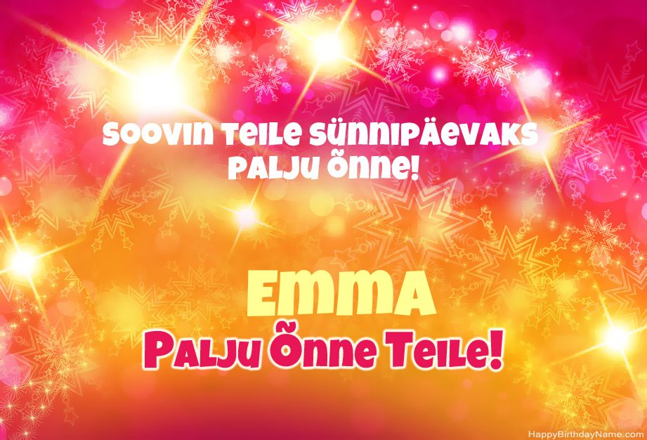 Õnnelikud õnnitlused Emma Õnnelikud õnnitlused Emma