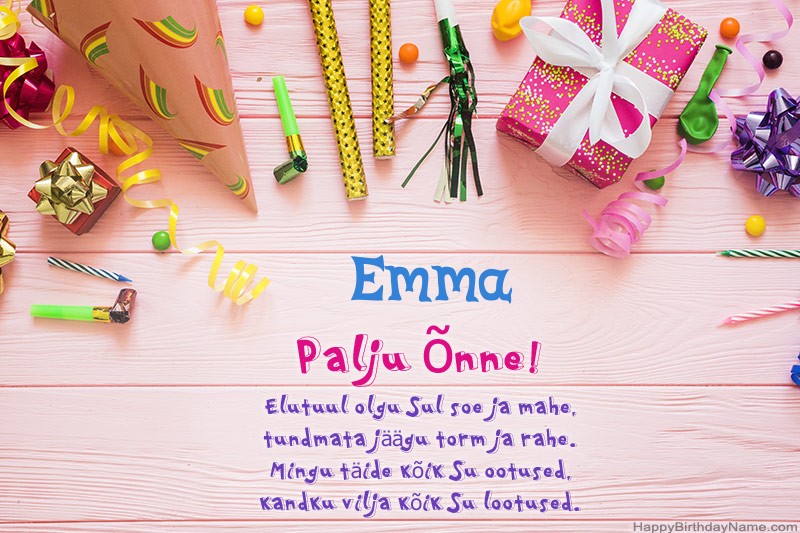 Laadi alla õnnelik sünnipäevakaart Emma tasuta Laadi alla õnnelik sünnipäevakaart Emma tasuta