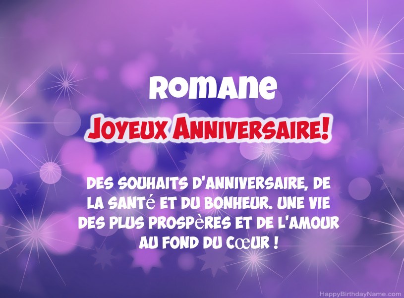 Belles images pour joyeux anniversaire de Romane