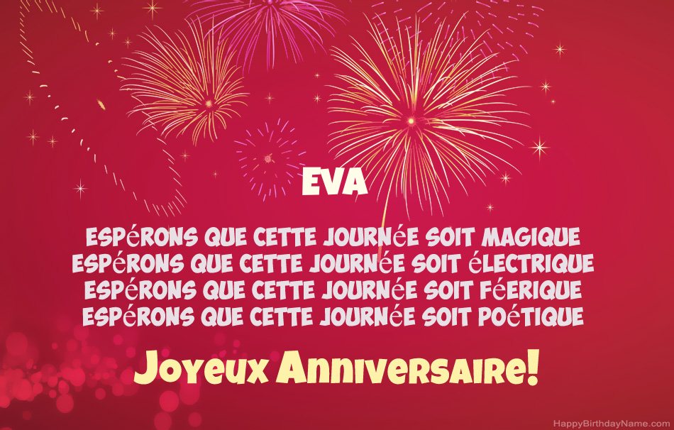 Joyeux anniversaire Eva, beaux poèmes
