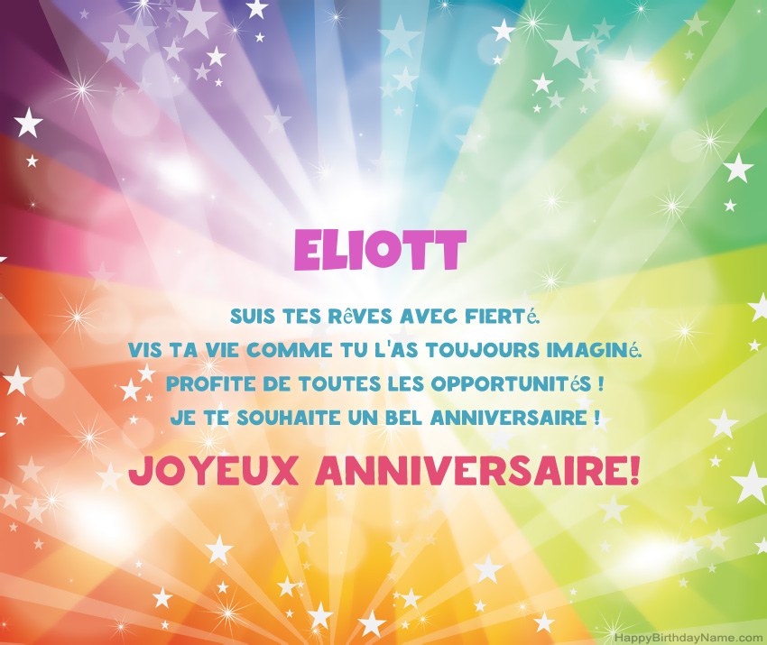 Belles cartes de joyeux anniversaire pour Eliott
