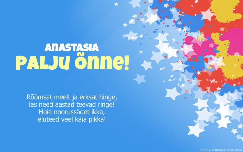 Õnnitleme Anastasia