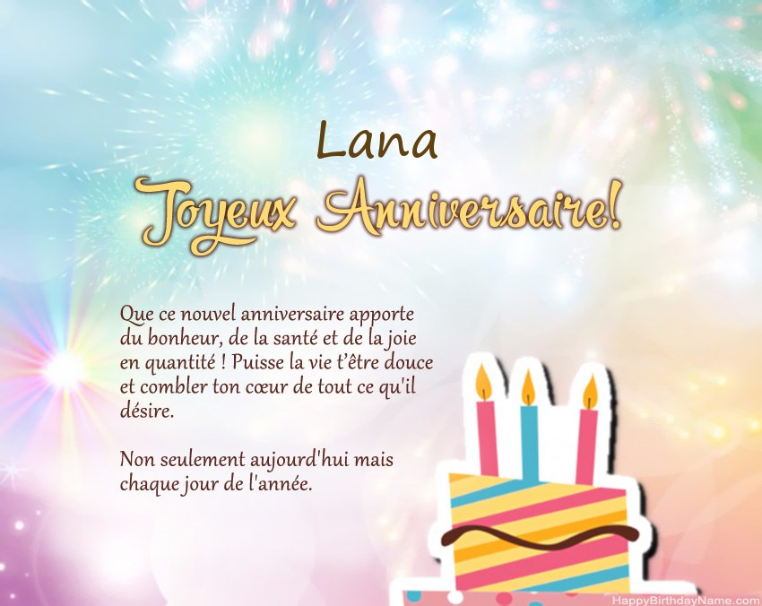 Joyeux anniversaire Lana en vers