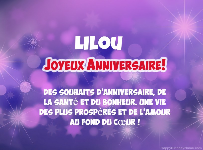 Belles images pour joyeux anniversaire de Lilou