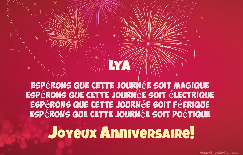 Joyeux anniversaire Lya, beaux poèmes