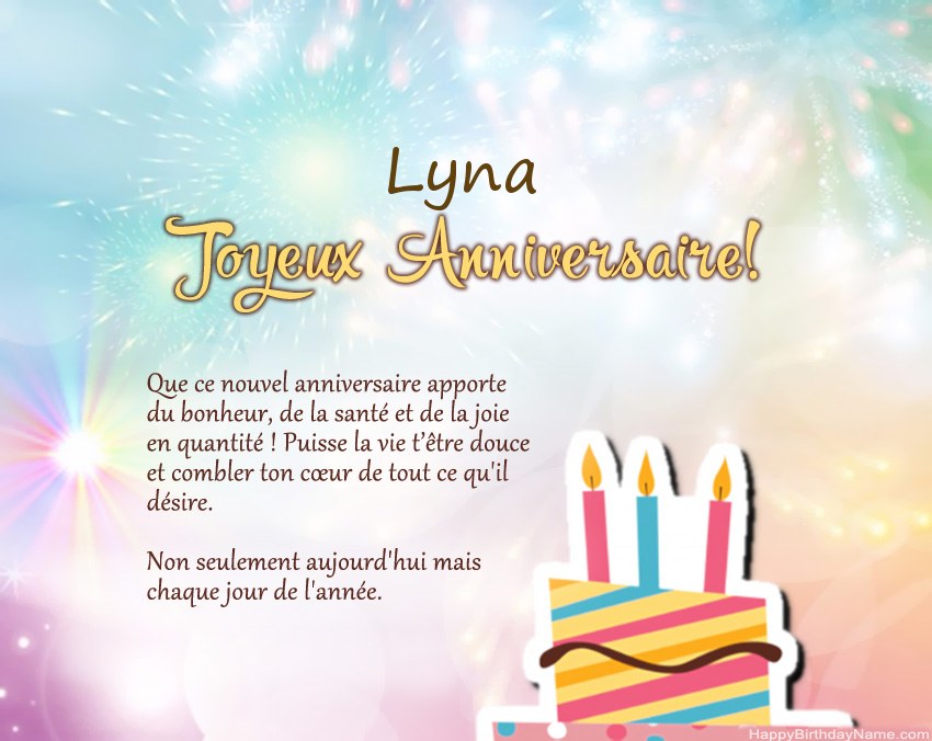 Joyeux anniversaire Lyna en vers