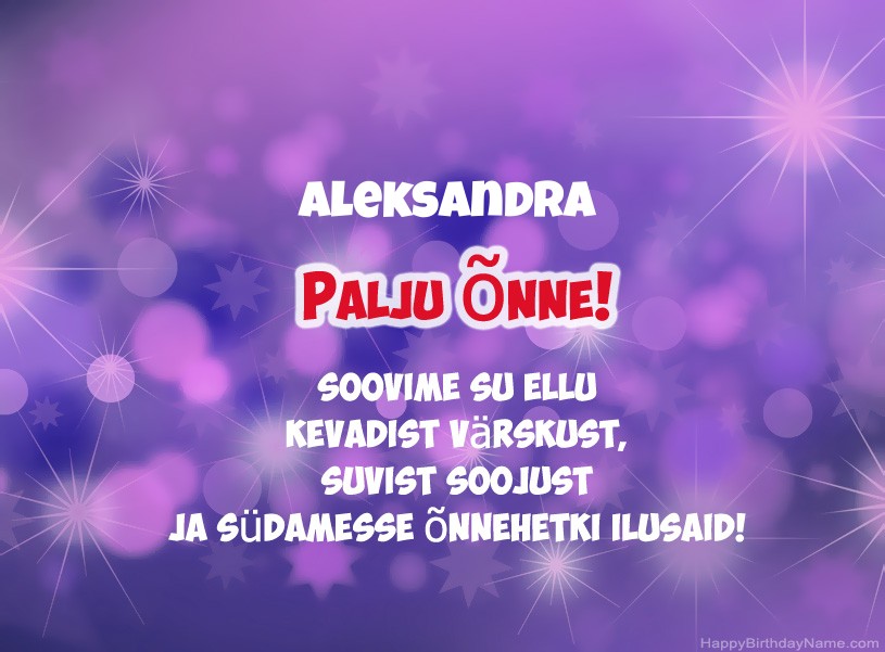 Ilusad pildid Aleksandra
