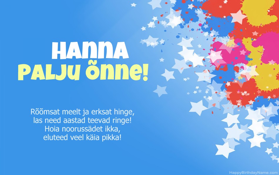 Õnnitleme Hanna
