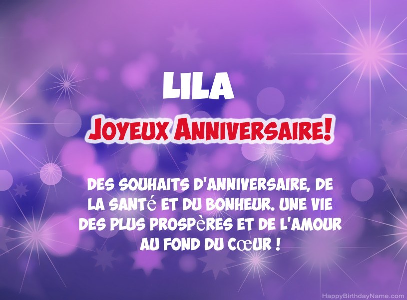 Belles images pour joyeux anniversaire de Lila