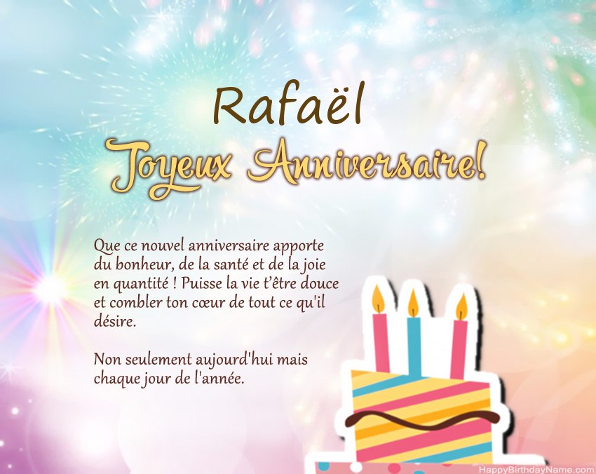 Joyeux anniversaire Rafaël en vers